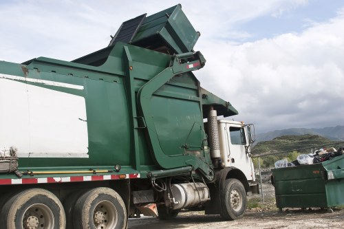Waste collection trucks in Catford