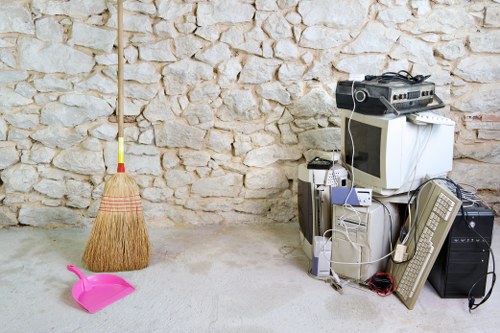 Clean and organized construction site post-waste clearance